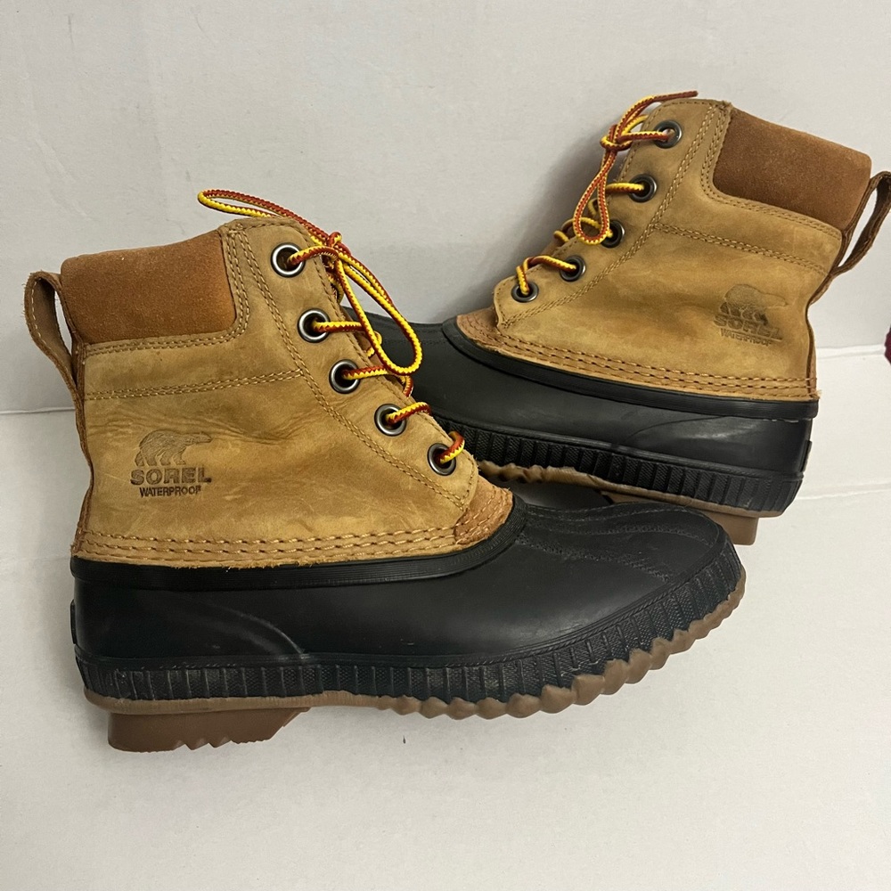 Sz 7 Womens Sorel Cheyanne Lace Winter Waterproof Boots CLASSIC DUCK BOOTS